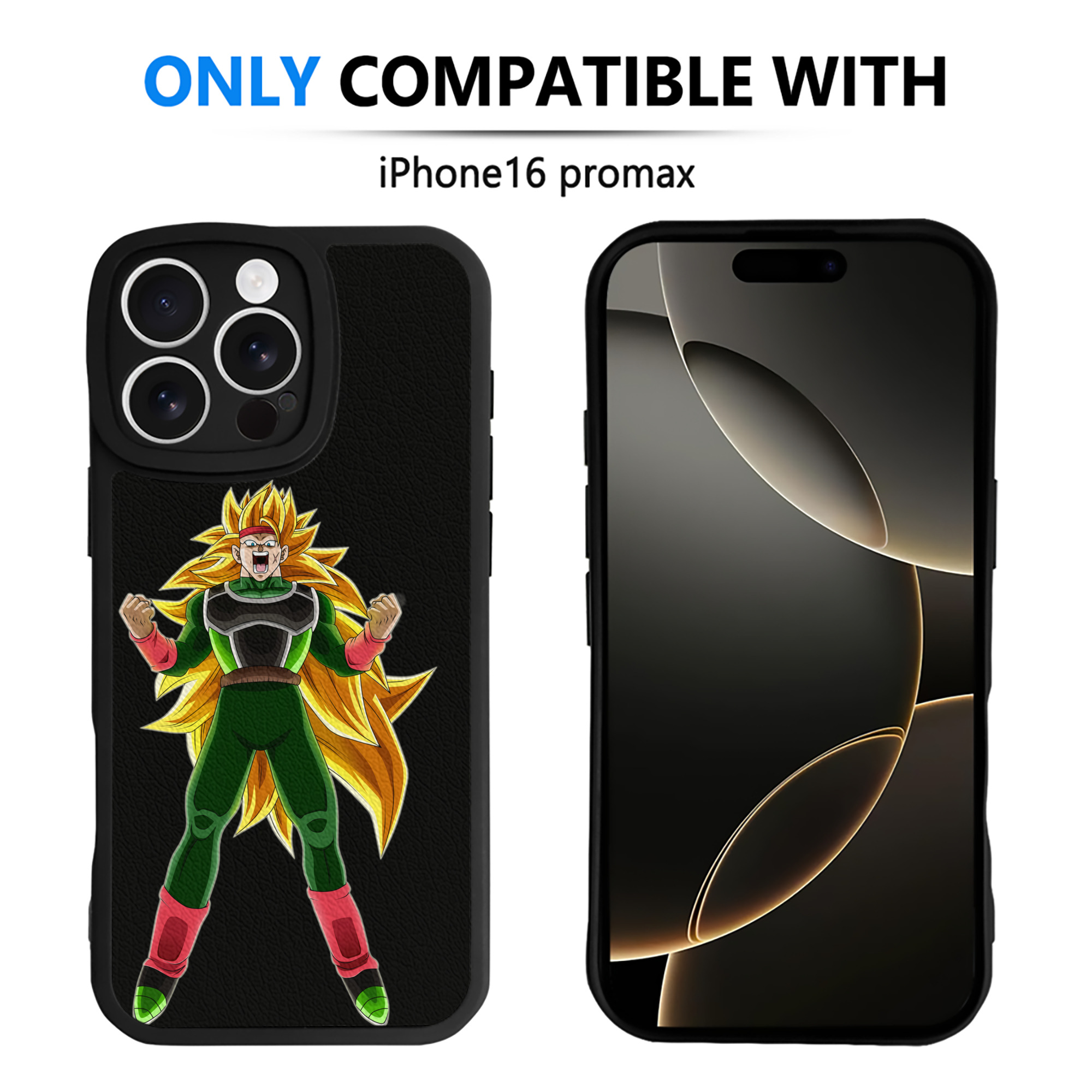 （画像用） ドラゴンボール ブロリー DRAGON BALL Broli 【iPhone 16シリーズ対応】シリコンスマホケース（レザー調） 材質：シリコン